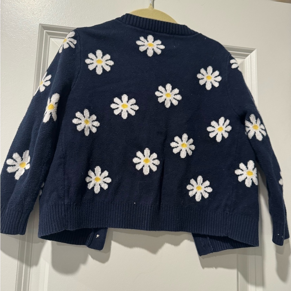 Floral-Print Button-Front Crew-Neck Cardigan for Toddler Girls 3T - Picture 4 of 5